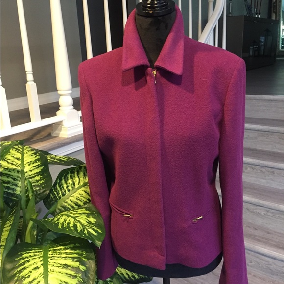 Casual Corner Jackets & Blazers - Vintage Purple Wool Jacket